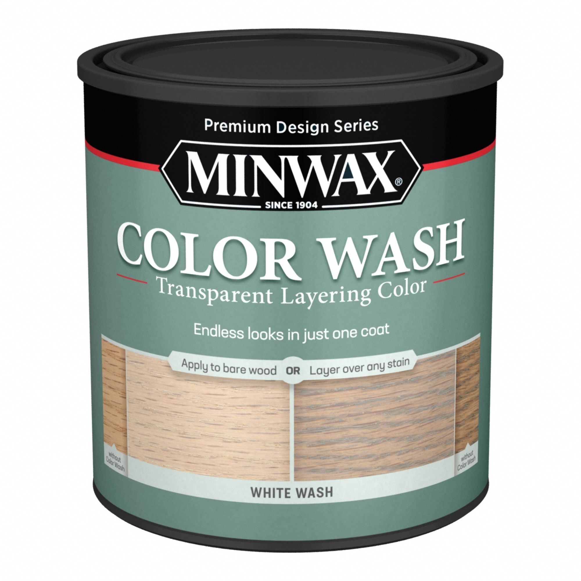 Wood Stain: Wood Stain, Interior, Water, 1 qt Container Size, Wood, White Wash, Transparent