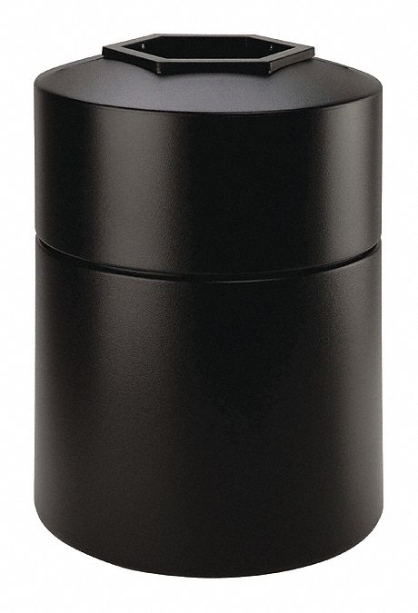 Trash Can: Round, Flat with Top Opening Top, Flat with Top Opening, 22 in