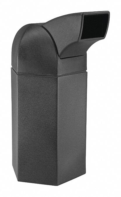 Trash Can: Hexagon, Drive-Thru Top, Drive-Thru, 50 gal Container Capacity