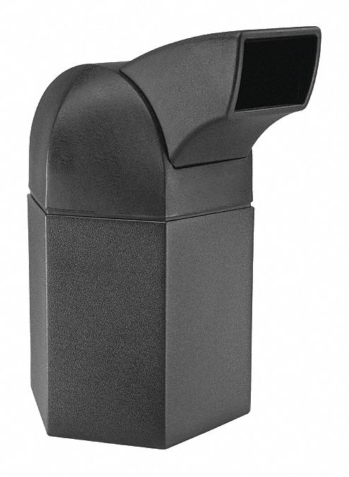 Trash Can: Hexagon, Drive-Thru Top, Drive-Thru, 45 gal Container Capacity