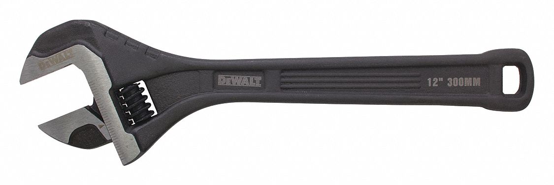 Adjustable Wrench, 12", Steel