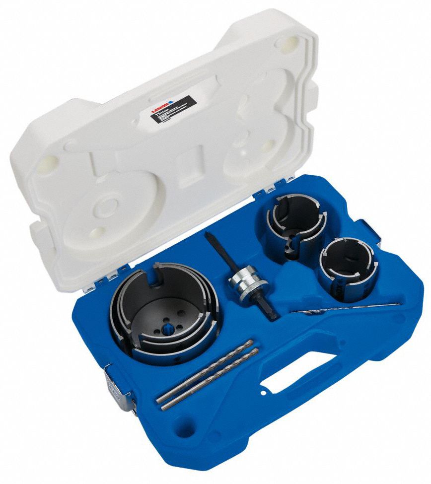 HOLE SAW KIT,11 PIECES,2-7/16 IN CUT D