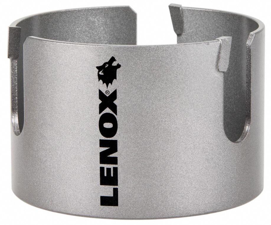 Hole Saw: 4 in Saw Dia., 2 7/16 in Max. Cutting Dp, 5/8"-18 Thread Size, Carbide Tipped