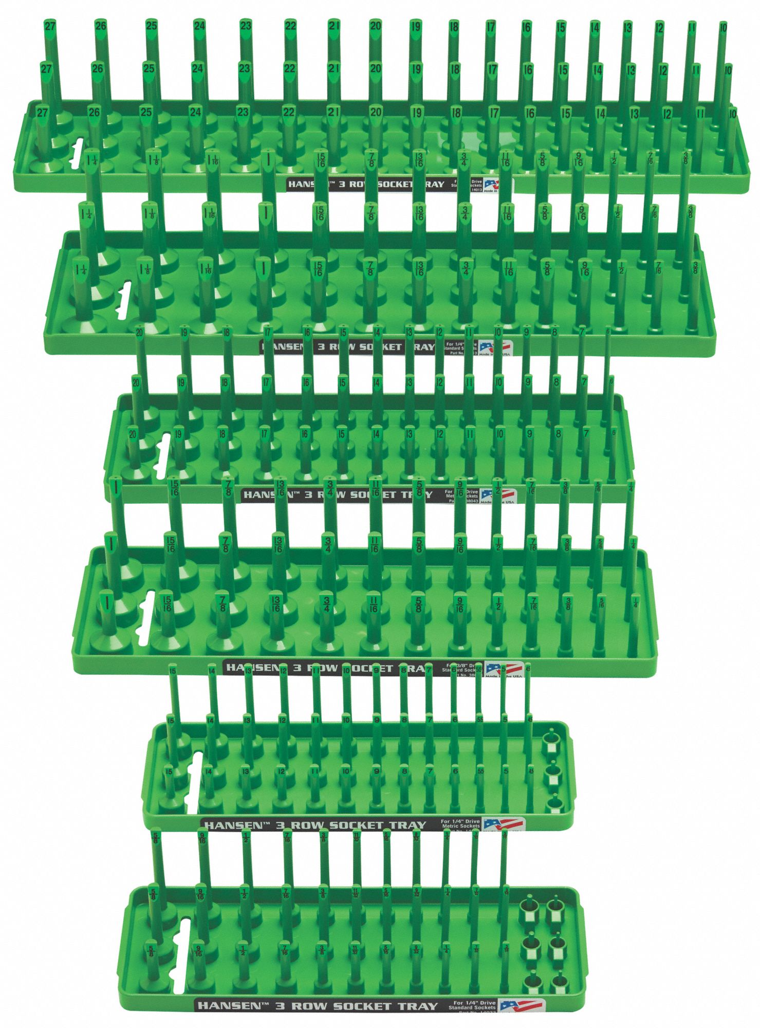 SOCKET TRAY SET,GREEN,PLASTIC