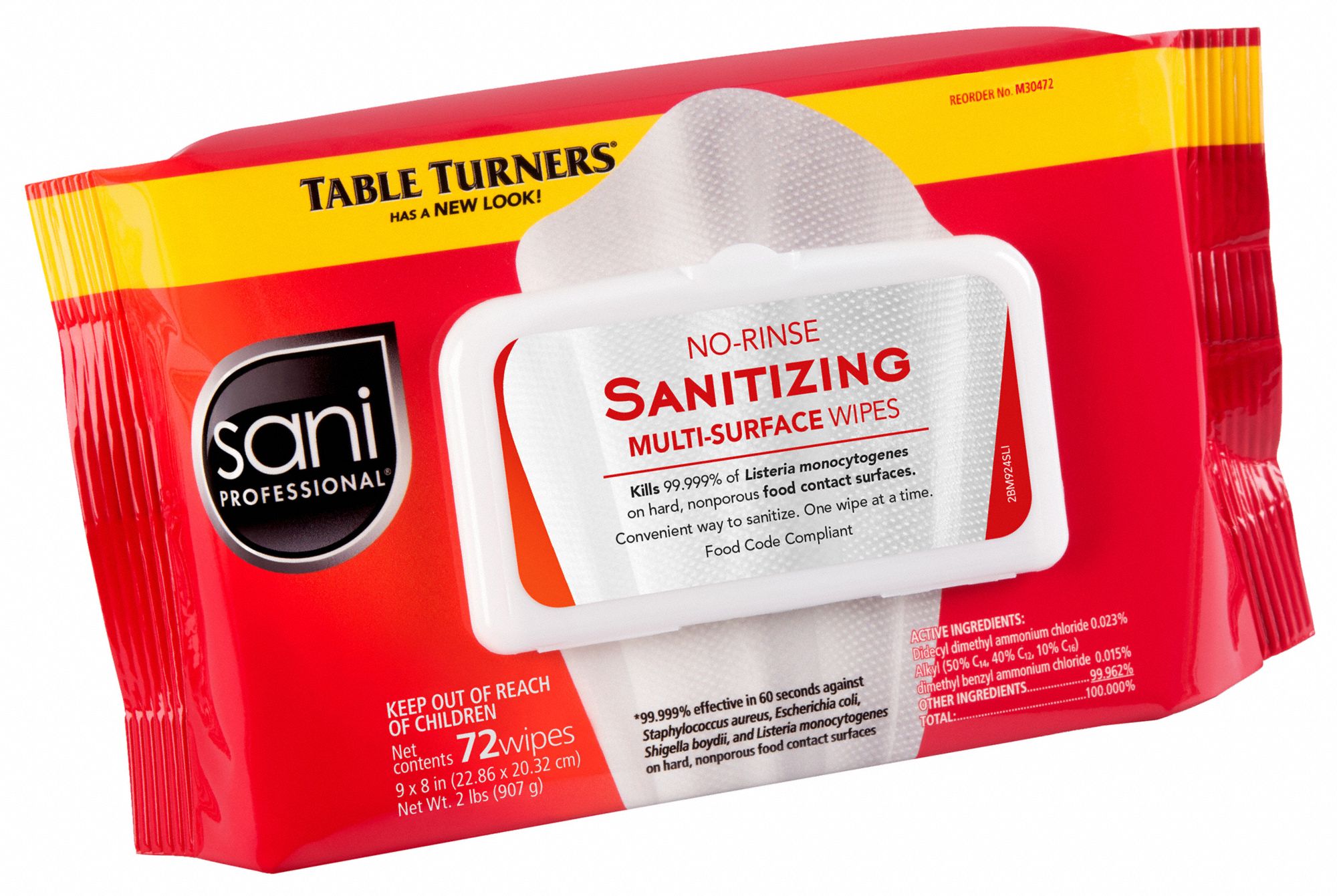 Sanitizing Wipes: Soft Pack, 72 ct Container Size, Ready to Use, Wipes, 12 PK