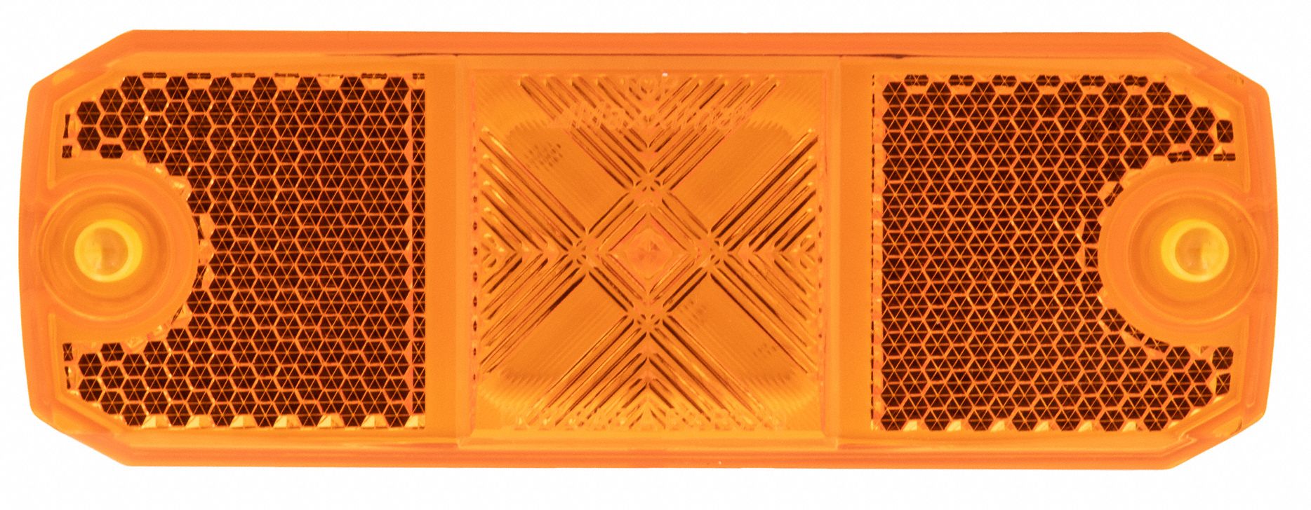 Clearance Marker Amber Reflector: Clearance Light, LED, Rectangular, Surface Mount, Amber
