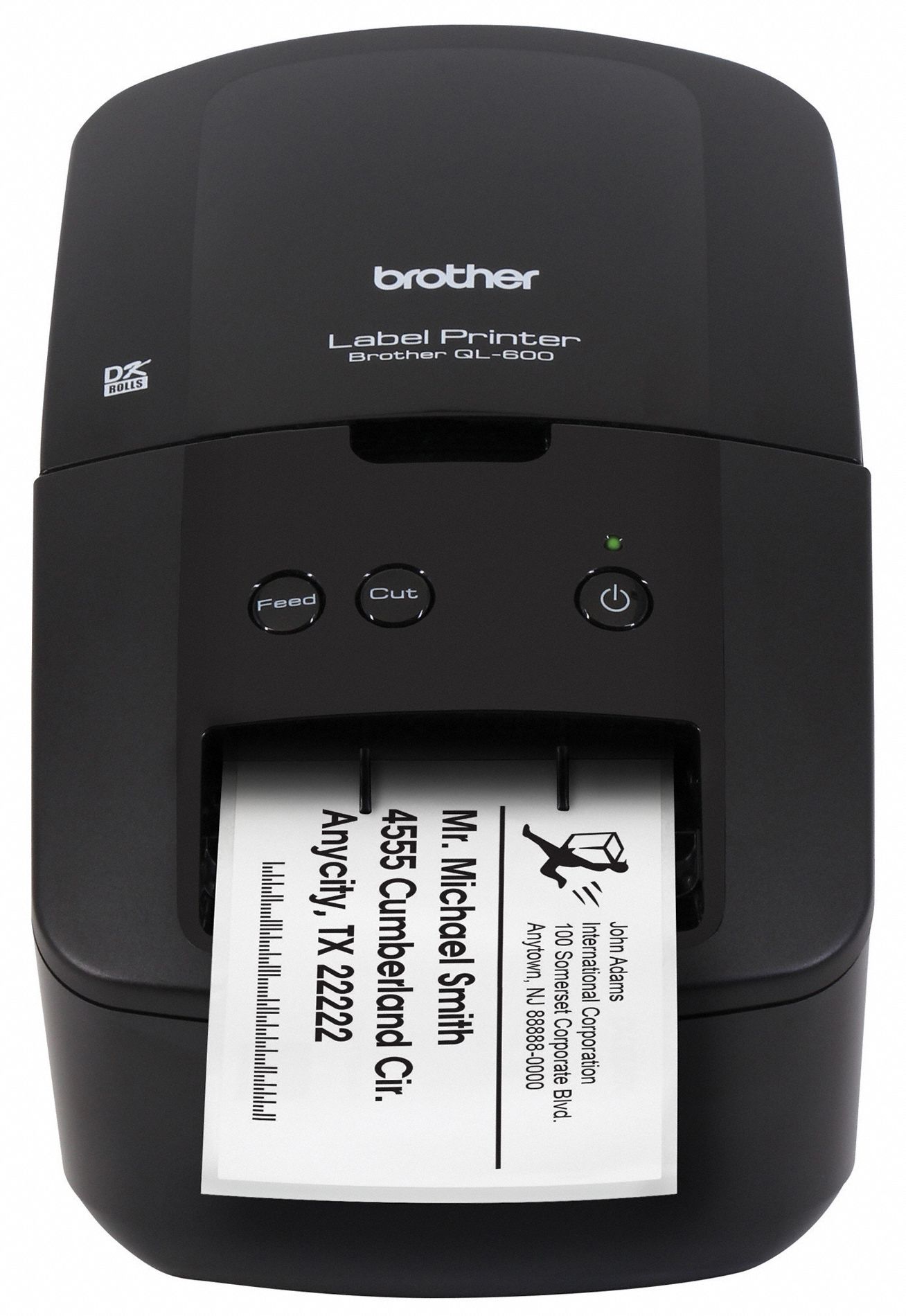 BROTHER Desktop Printer, Desktop Barcode Printer Type, 2.4 in Max