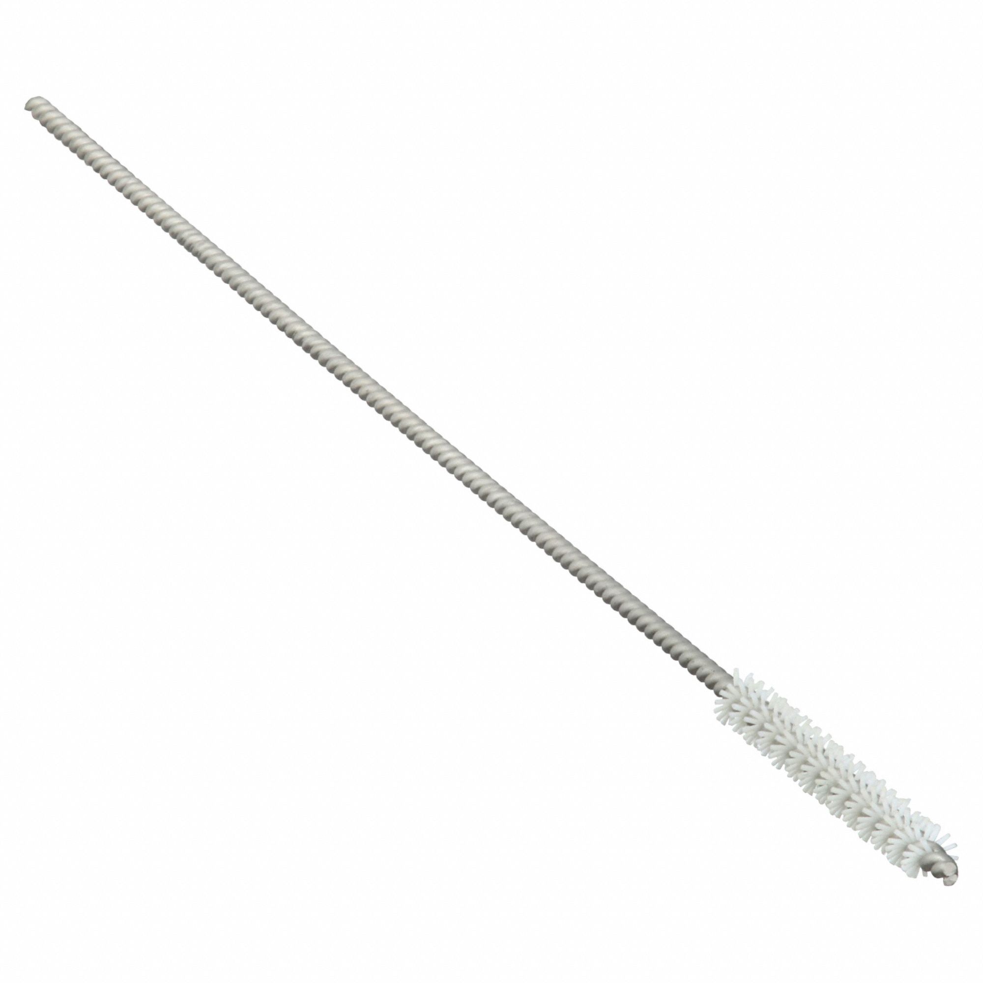 Tube Brush: Single Stem, Nylon, 3/32 in Dia, 0.008 in Fill Dia, 3/64 in Stem Dia