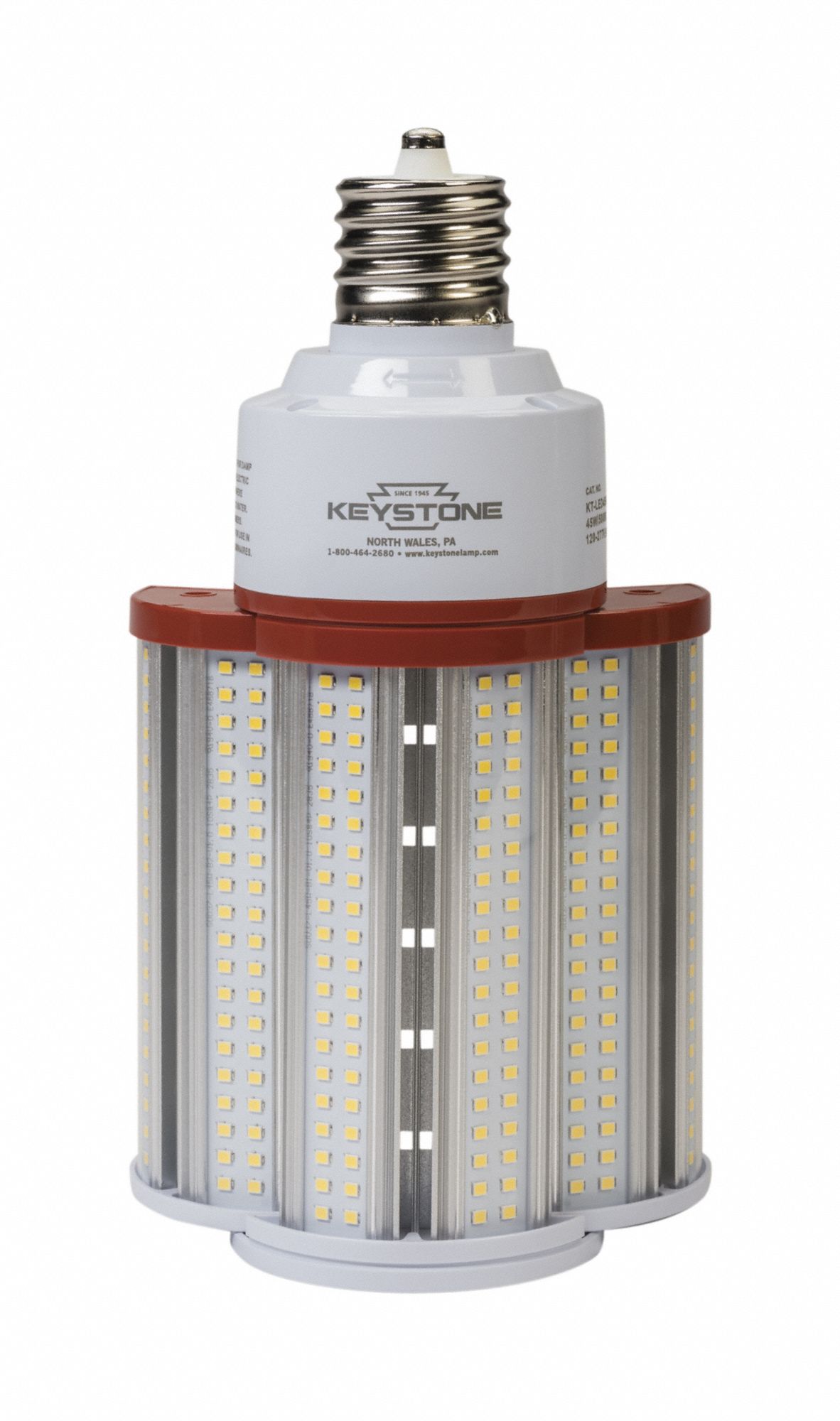 HID Replacement LED Bulb: Corncob, Mogul Screw (EX39), 45 W Watt, 3000K, LED, 120 to 277V AC