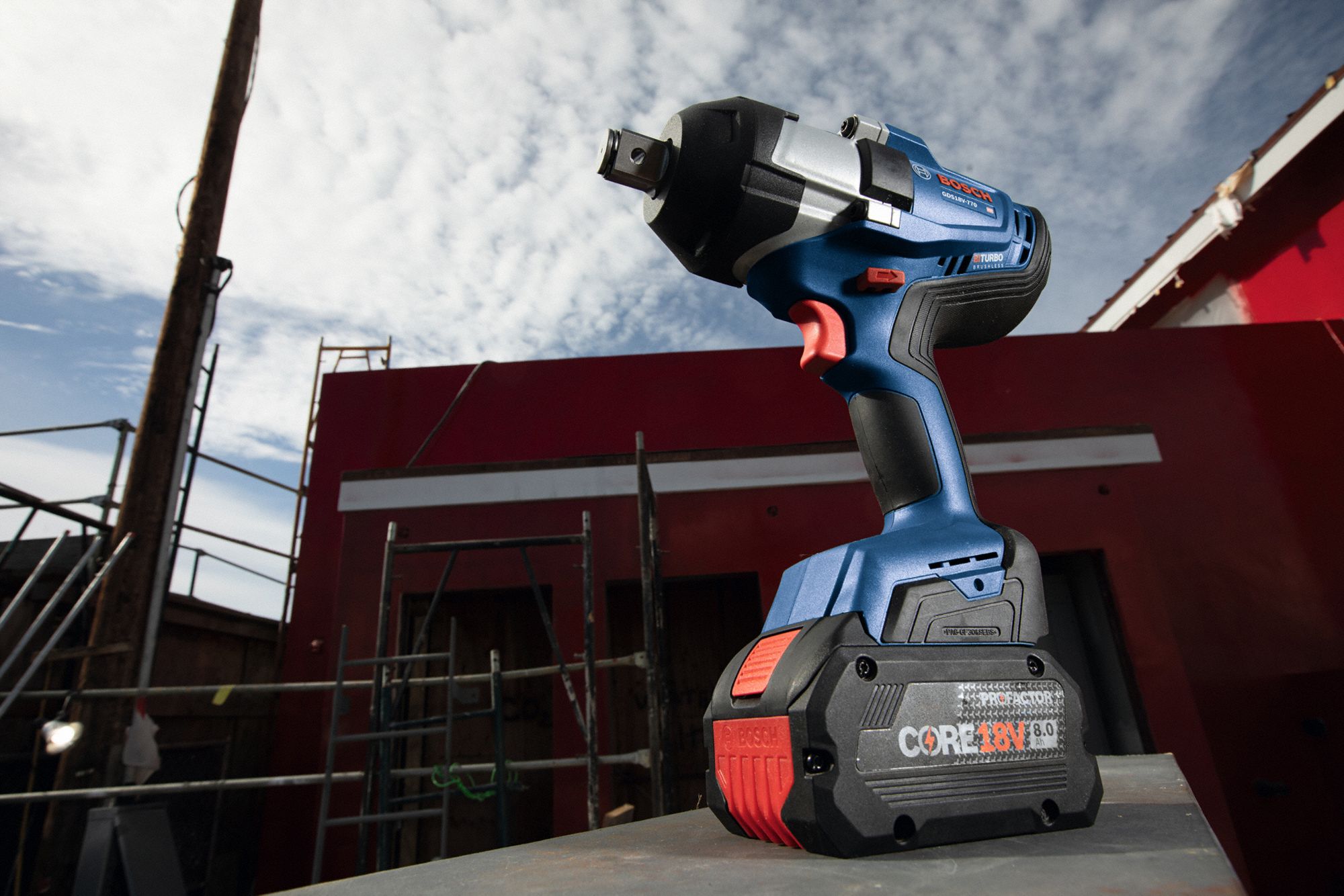 BOSCH Impact Wrench 3/4 in Square Drive Size, 770 ftlb Fastening