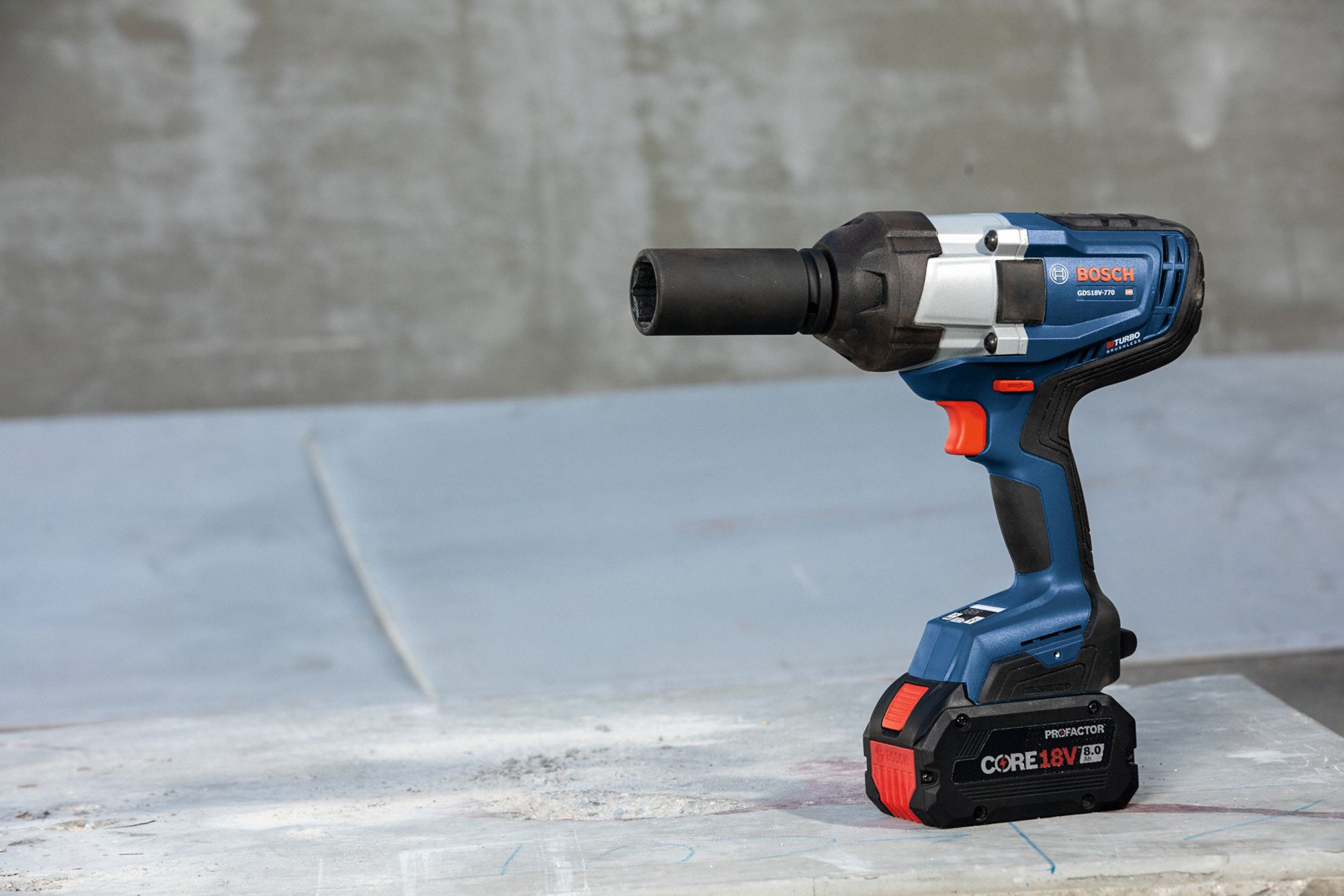 BOSCH Impact Wrench 3/4 in Square Drive Size, 770 ftlb Fastening