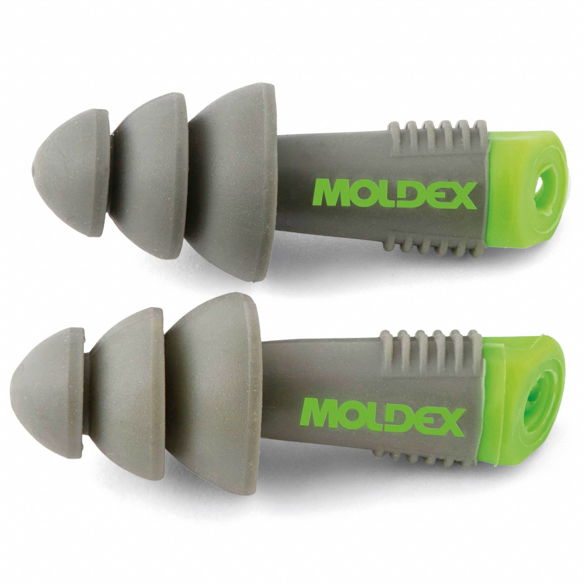 MOLDEX Flanged Ear Plugs, 27 dB Noise Reduction Rating NRR, Uncorded, M
