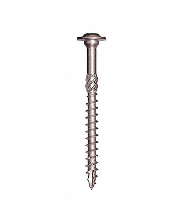 Deck Screw: 5/16" Size, 4 in Lg, Climatek™, Round, Torx®/Star, 400 PK