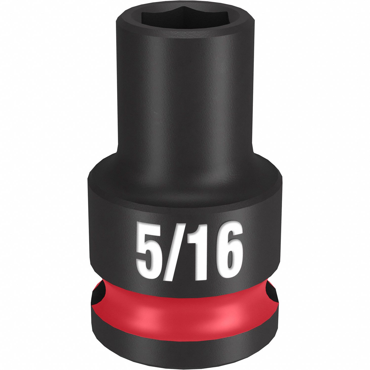 Standard Impact Socket: 3/8 in Drive Size, SAE, 5/16 in Socket Size, 6-Point, Std