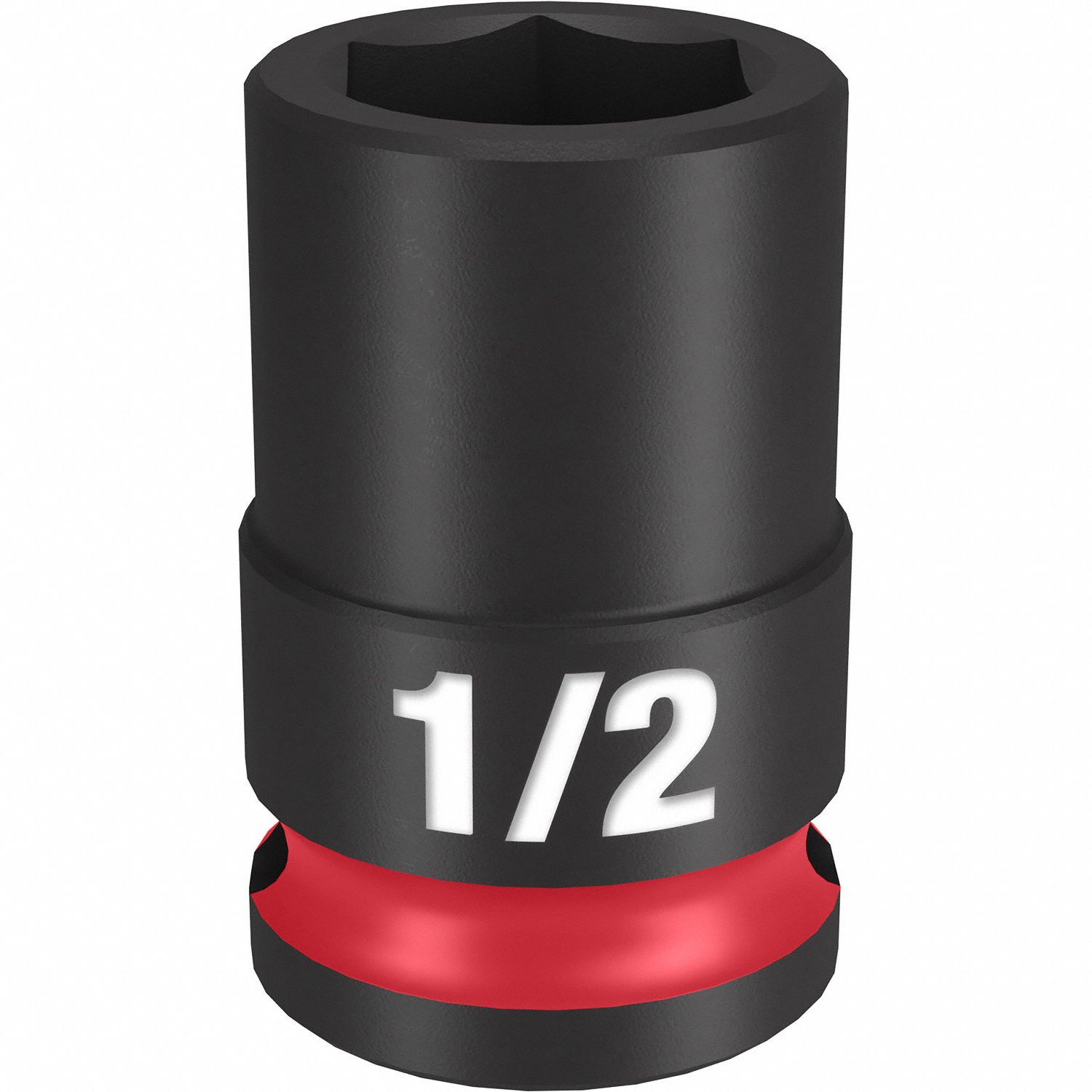 Standard Impact Socket: 3/8 in Drive Size, SAE, 1/2 in Socket Size, 6-Point, Std, Friction