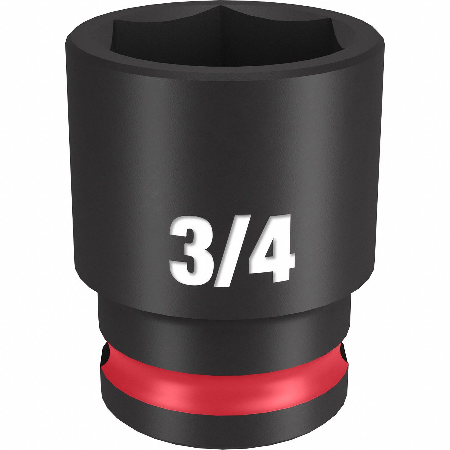 Standard Impact Socket: 3/8 in Drive Size, SAE, 3/4 in Socket Size, 6-Point, Std, Friction