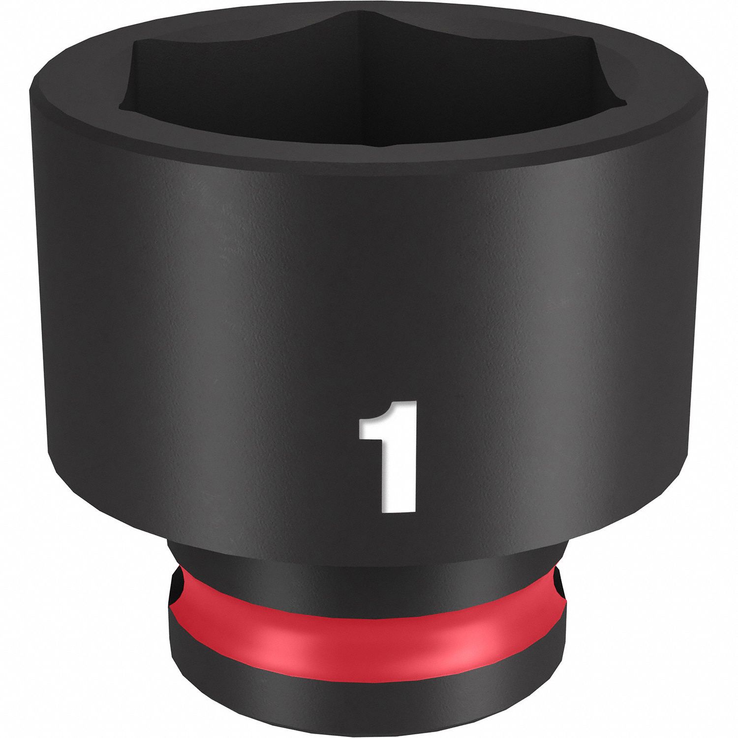 Standard Impact Socket: 3/8 in Drive Size, SAE, 1 in Socket Size, 6-Point, Std, Friction