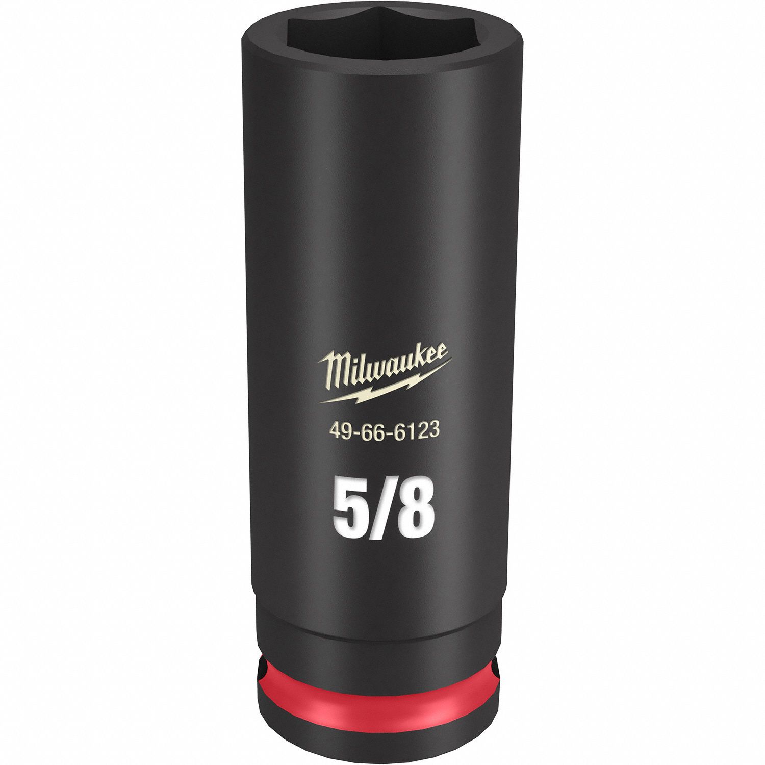 Deep Impact Socket: 3/8 in Drive Size, SAE, 5/8 in Socket Size, 6-Point, Deep, Friction