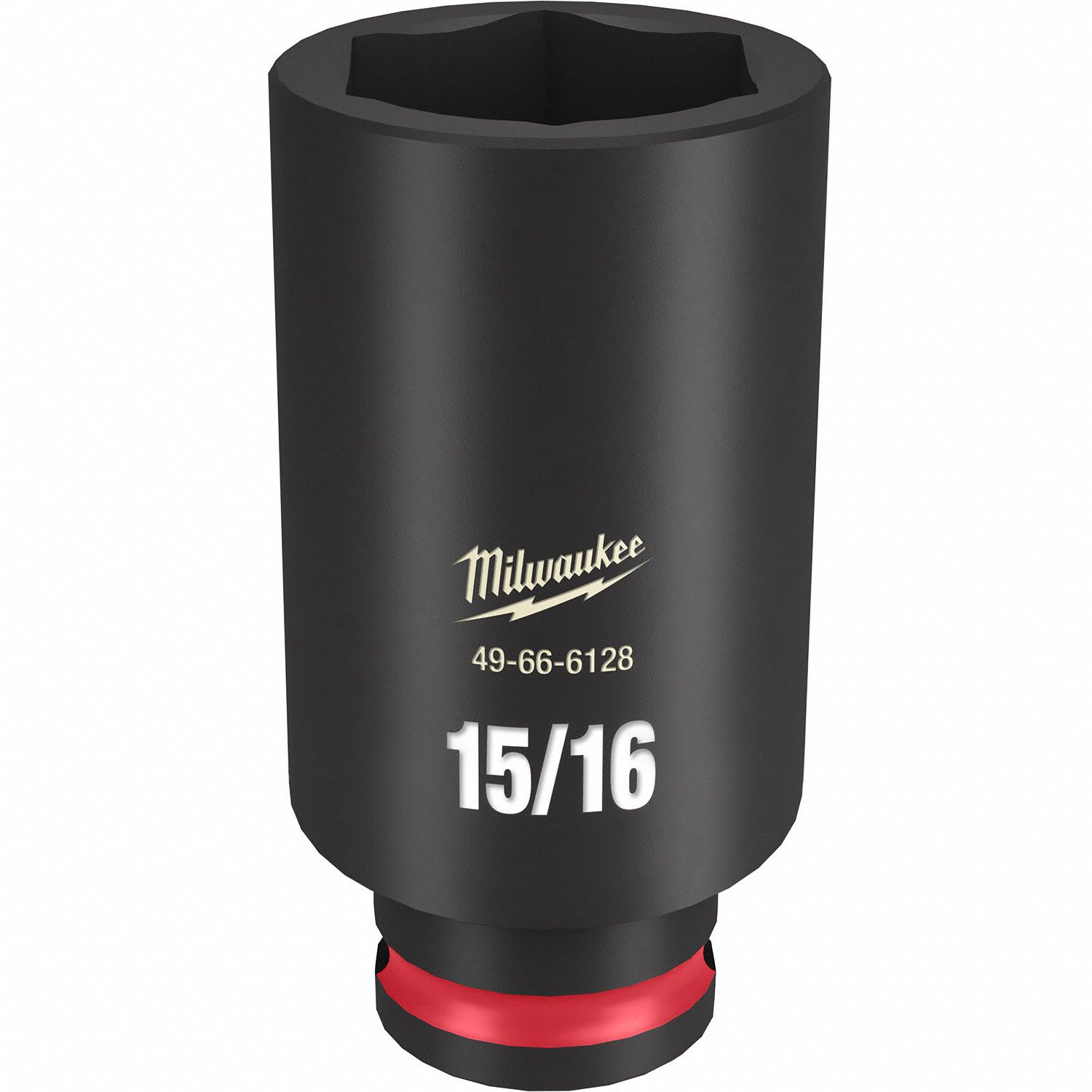 Deep Impact Socket: 3/8 in Drive Size, SAE, 15/16 in Socket Size, 6-Point, Deep, Friction