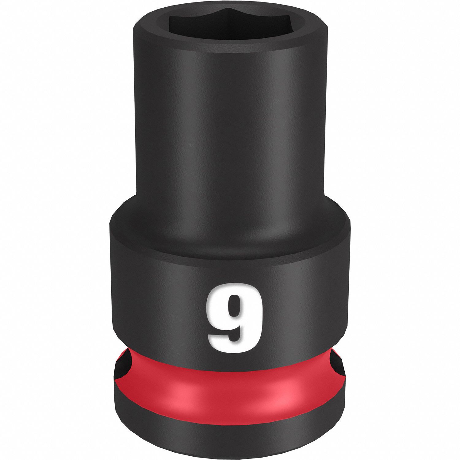 Standard Impact Socket: 3/8 in Drive Size, Metric, 9 mm Socket Size, 6-Point, Std