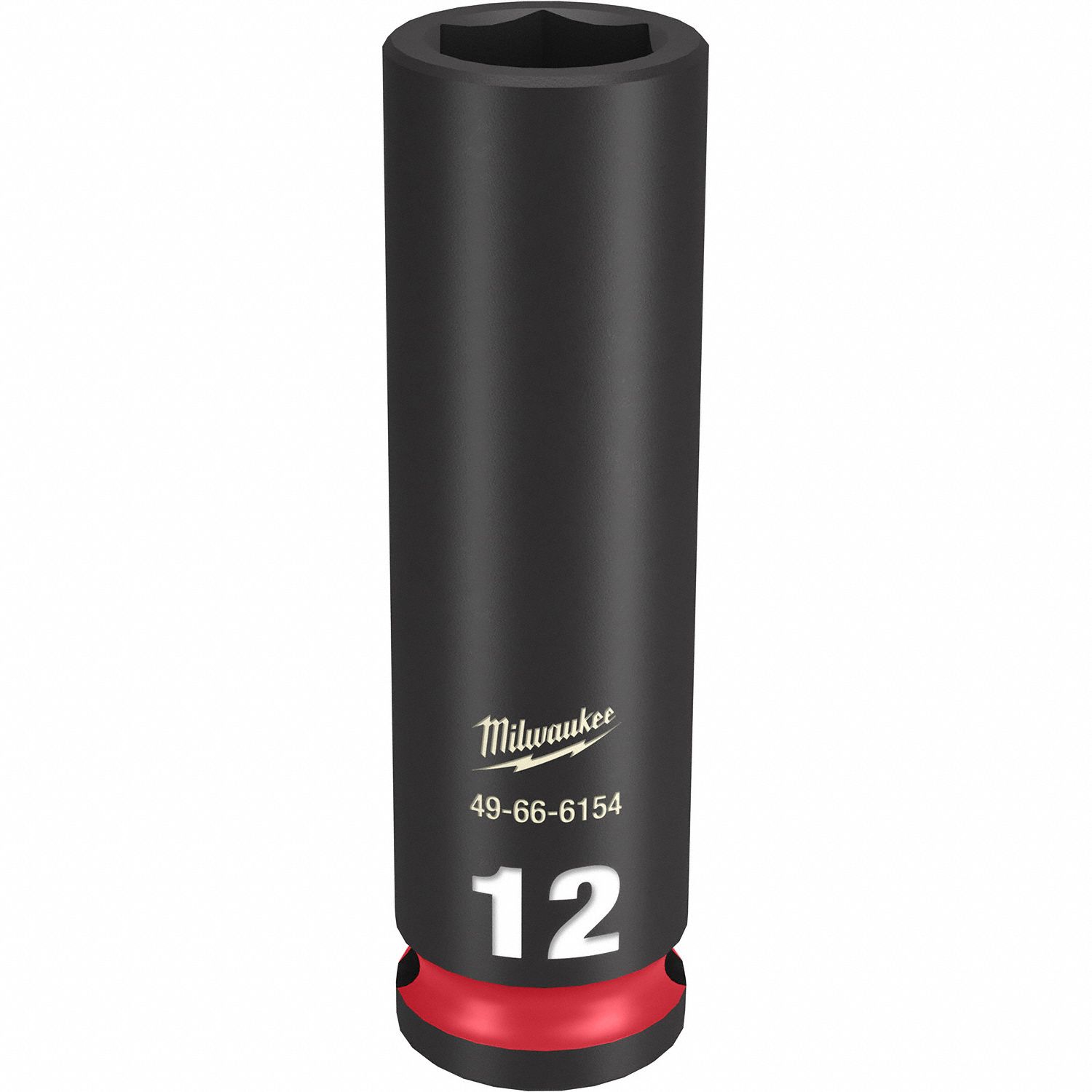 Deep Impact Socket: 3/8 in Drive Size, Metric, 12 mm Socket Size, 6-Point, Deep, Friction