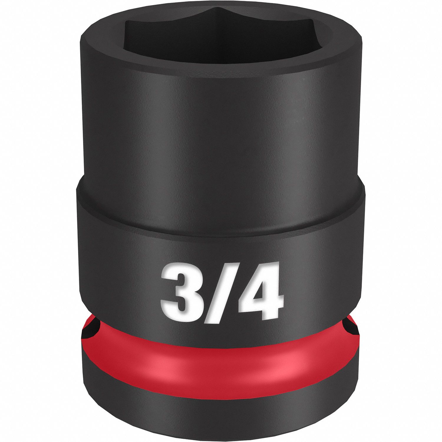 Standard Impact Socket: 1/2 in Drive Size, SAE, 3/4 in Socket Size, 6-Point, Std, Friction