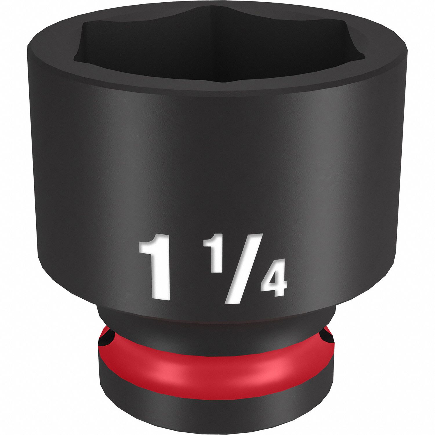 Standard Impact Socket: 1/2 in Drive Size, SAE, 1 1/4 in Socket Size, 6-Point, Std