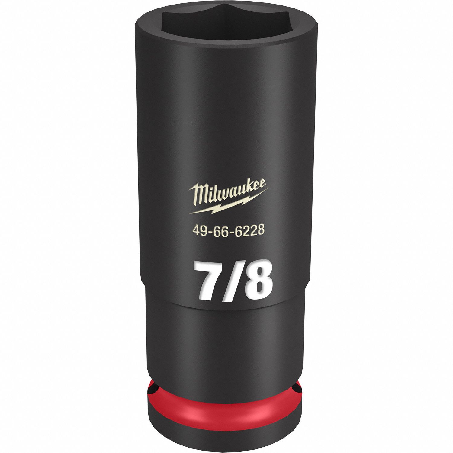 Deep Impact Socket: 1/2 in Drive Size, SAE, 7/8 in Socket Size, 6-Point, Deep, Friction