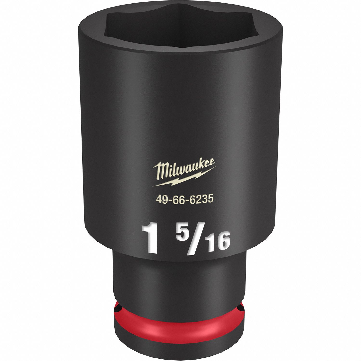 Deep Impact Socket: 1/2 in Drive Size, SAE, 1 5/16 in Socket Size, 6-Point, Deep, Friction