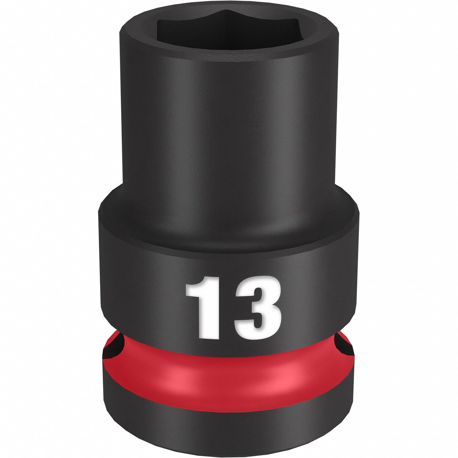 Standard Impact Socket: 1/2 in Drive Size, Metric, 13 mm Socket Size, 6-Point, Std