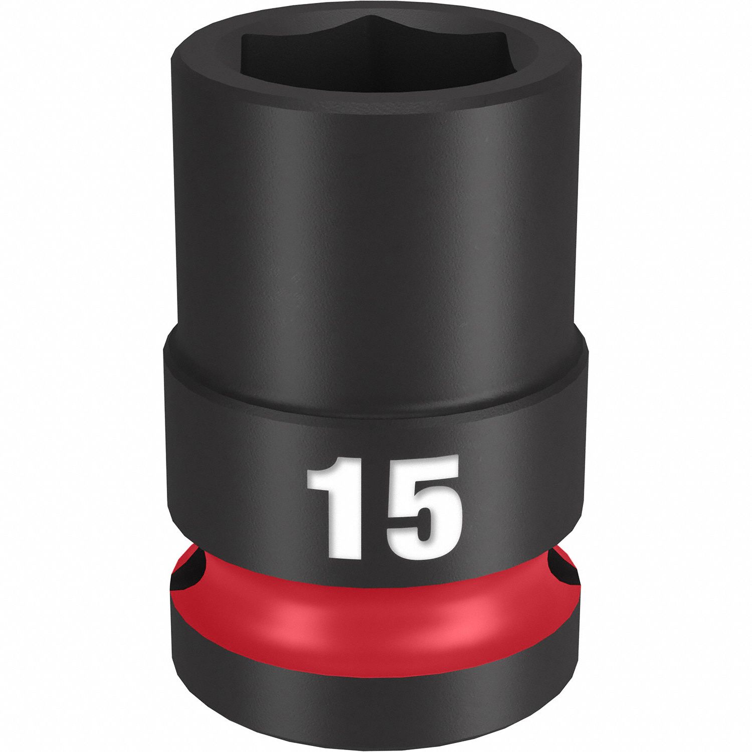 Standard Impact Socket: 1/2 in Drive Size, Metric, 15 mm Socket Size, 6-Point, Std