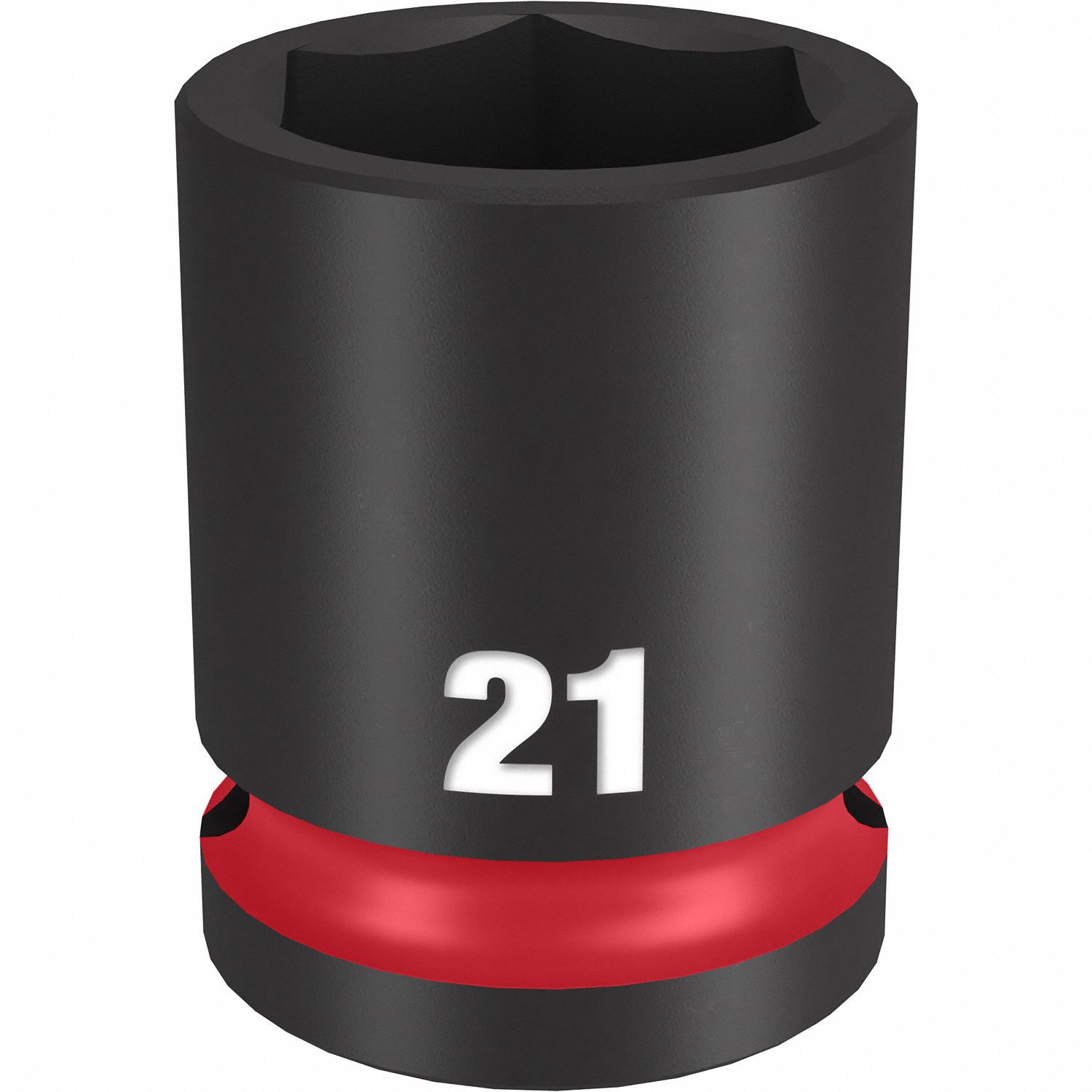 Standard Impact Socket: 1/2 in Drive Size, Metric, 21 mm Socket Size, 6-Point, Std