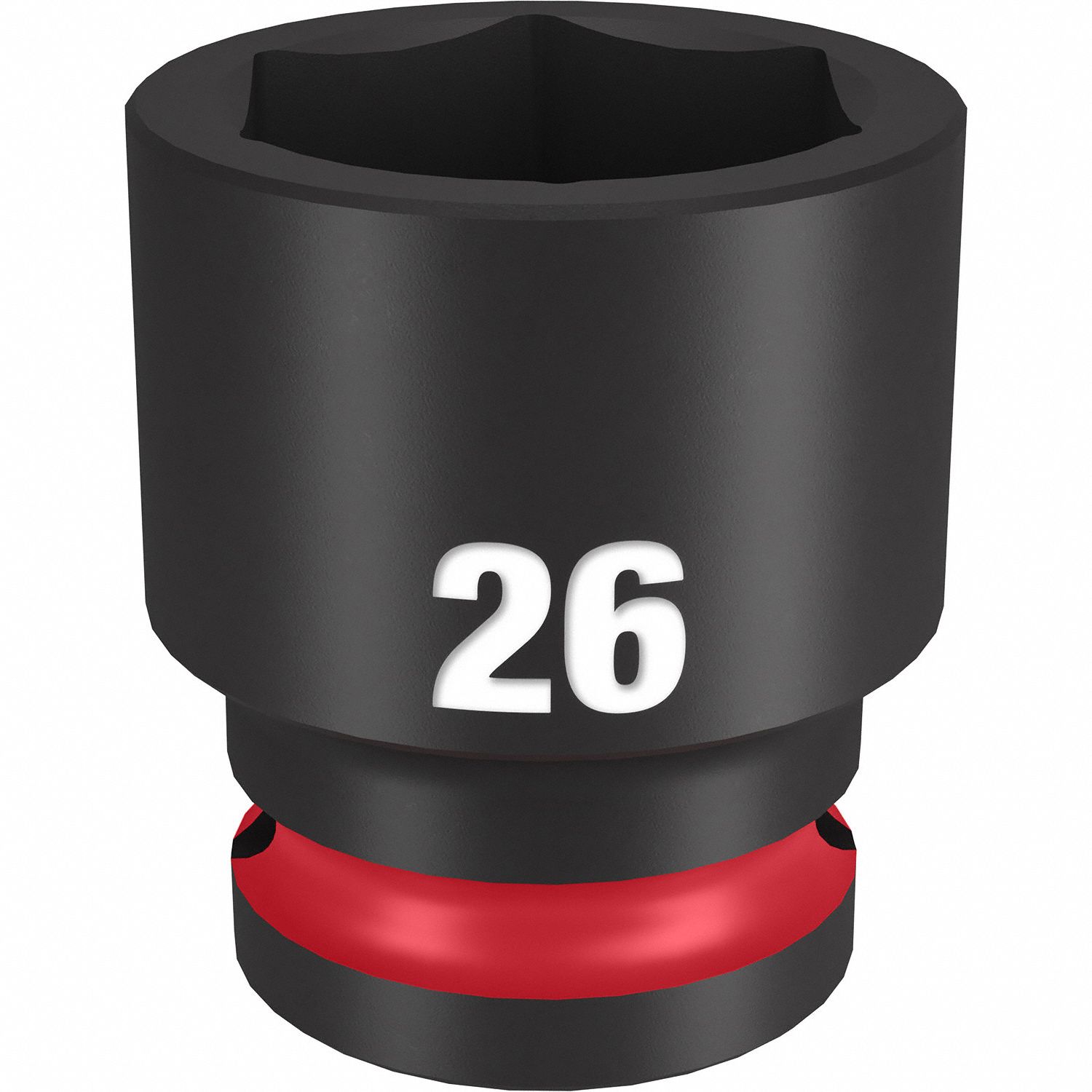 Standard Impact Socket: 1/2 in Drive Size, Metric, 26 mm Socket Size, 6-Point, Std