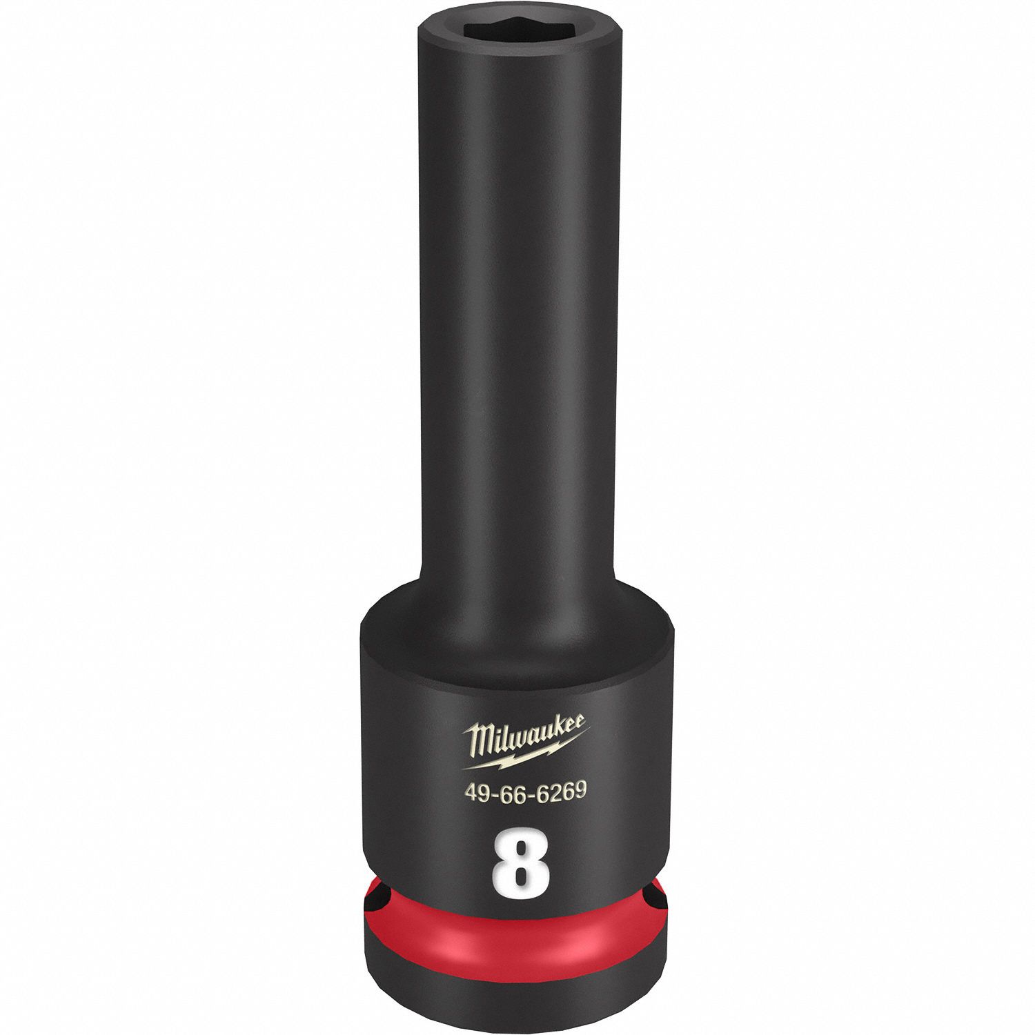 Deep Impact Socket: 1/2 in Drive Size, Metric, 8 mm Socket Size, 6-Point, Deep, Friction