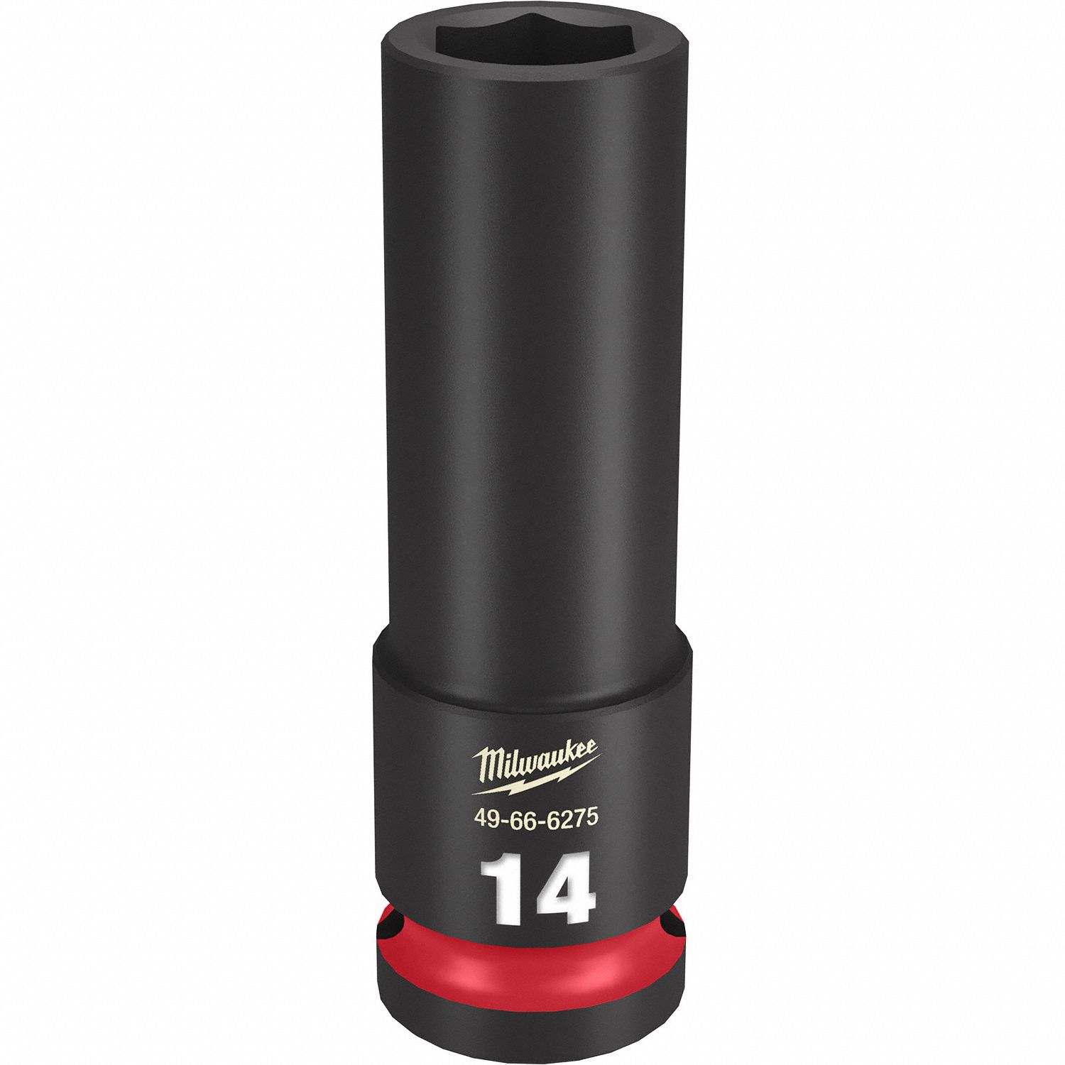 Deep Impact Socket: 1/2 in Drive Size, Metric, 14 mm Socket Size, 6-Point, Deep, Friction