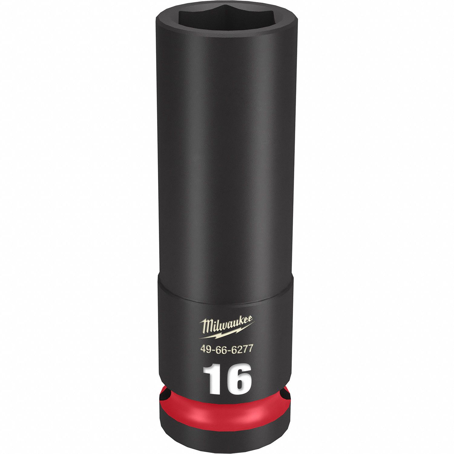 Deep Impact Socket: 1/2 in Drive Size, Metric, 16 mm Socket Size, 6-Point, Deep, Friction