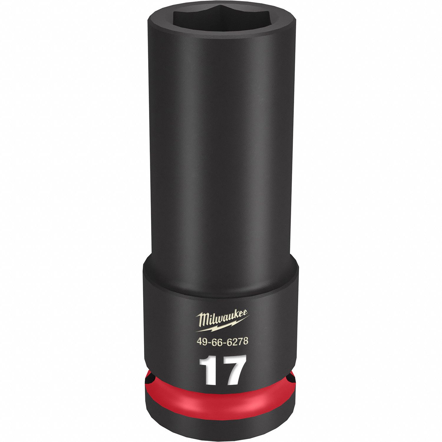Deep Impact Socket: 1/2 in Drive Size, Metric, 17 mm Socket Size, 6-Point, Deep, Friction