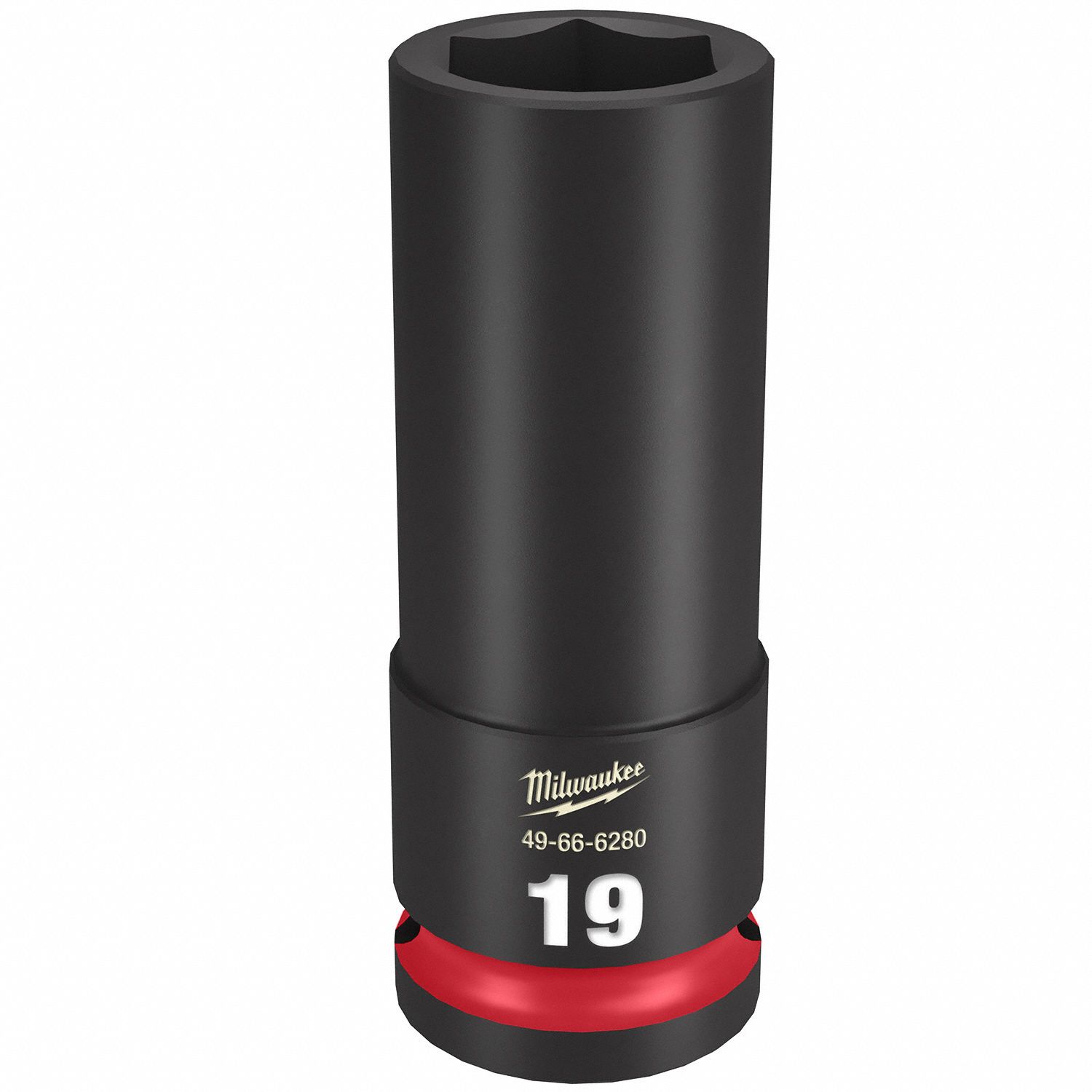 Deep Impact Socket: 1/2 in Drive Size, Metric, 19 mm Socket Size, 6-Point, Deep, Friction