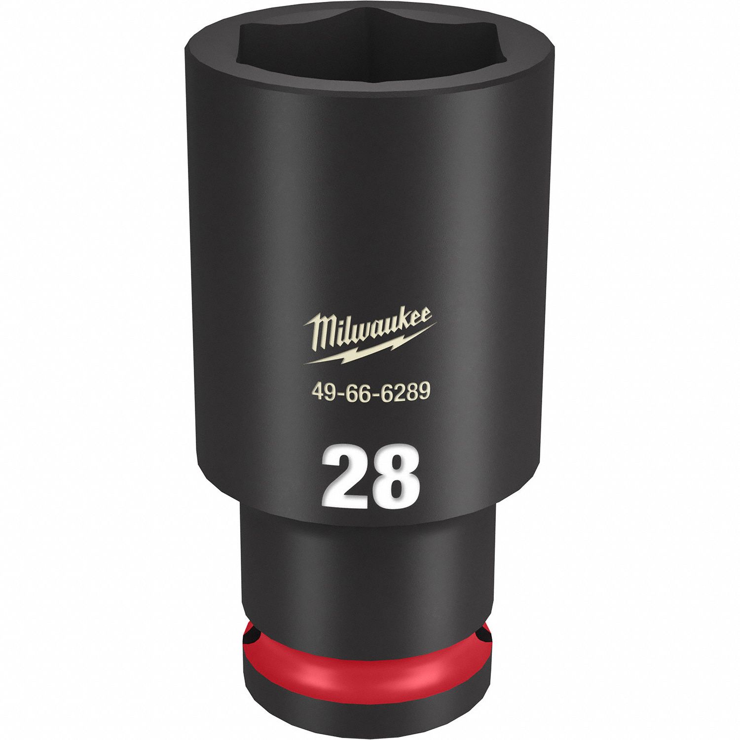 MILWAUKEE, 1/2 in Drive Size, 28 mm Socket Size, Deep Impact Socket