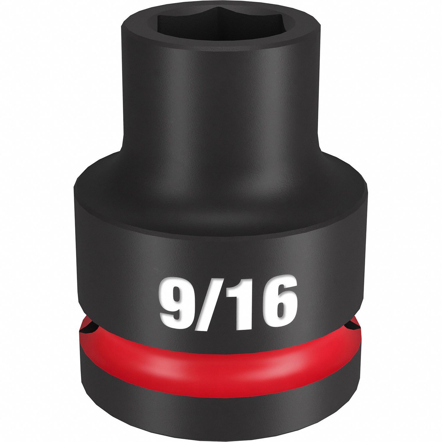 Standard Impact Socket: 3/4 in Drive Size, SAE, 9/16 in Socket Size, 6-Point, Std