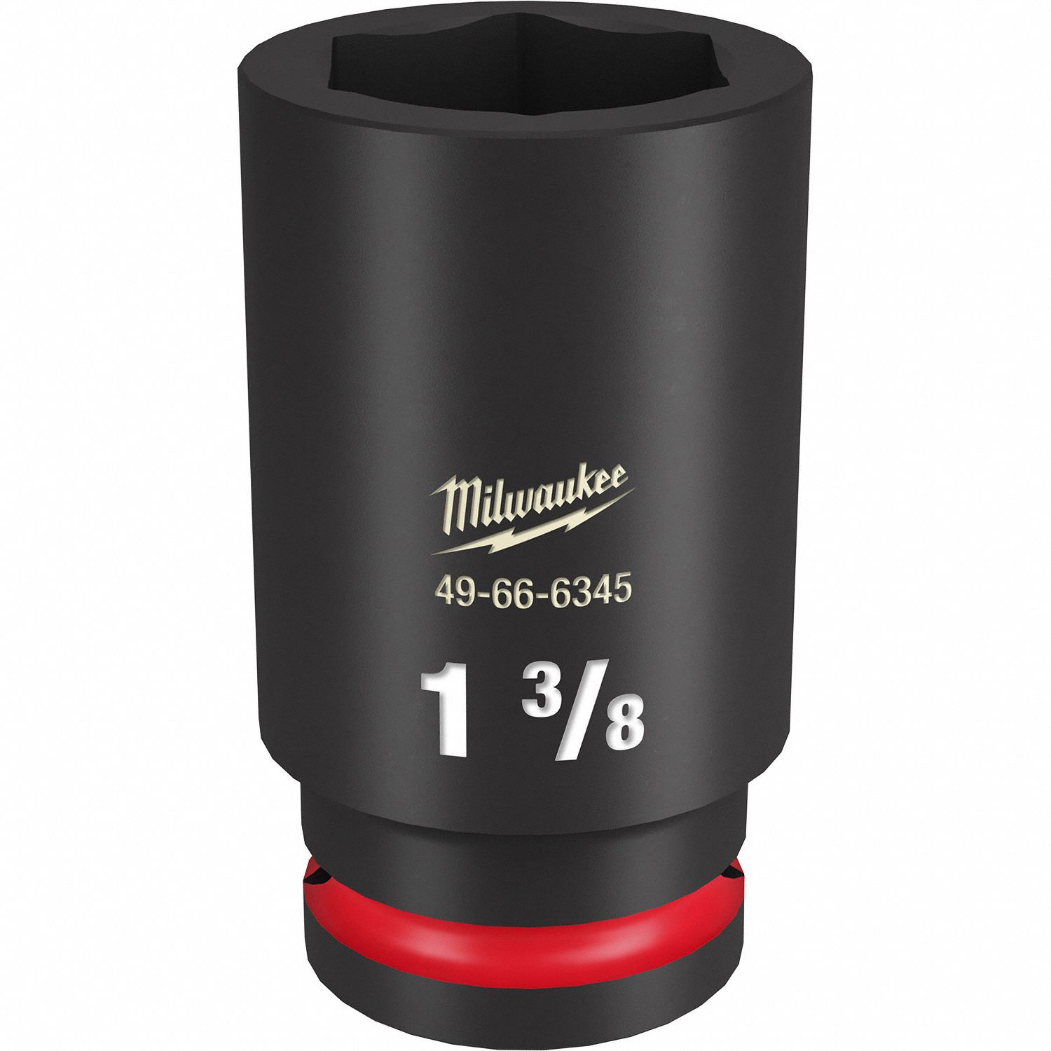 Deep Impact Socket: 3/4 in Drive Size, SAE, 1 3/8 in Socket Size, 6-Point, Deep, Friction