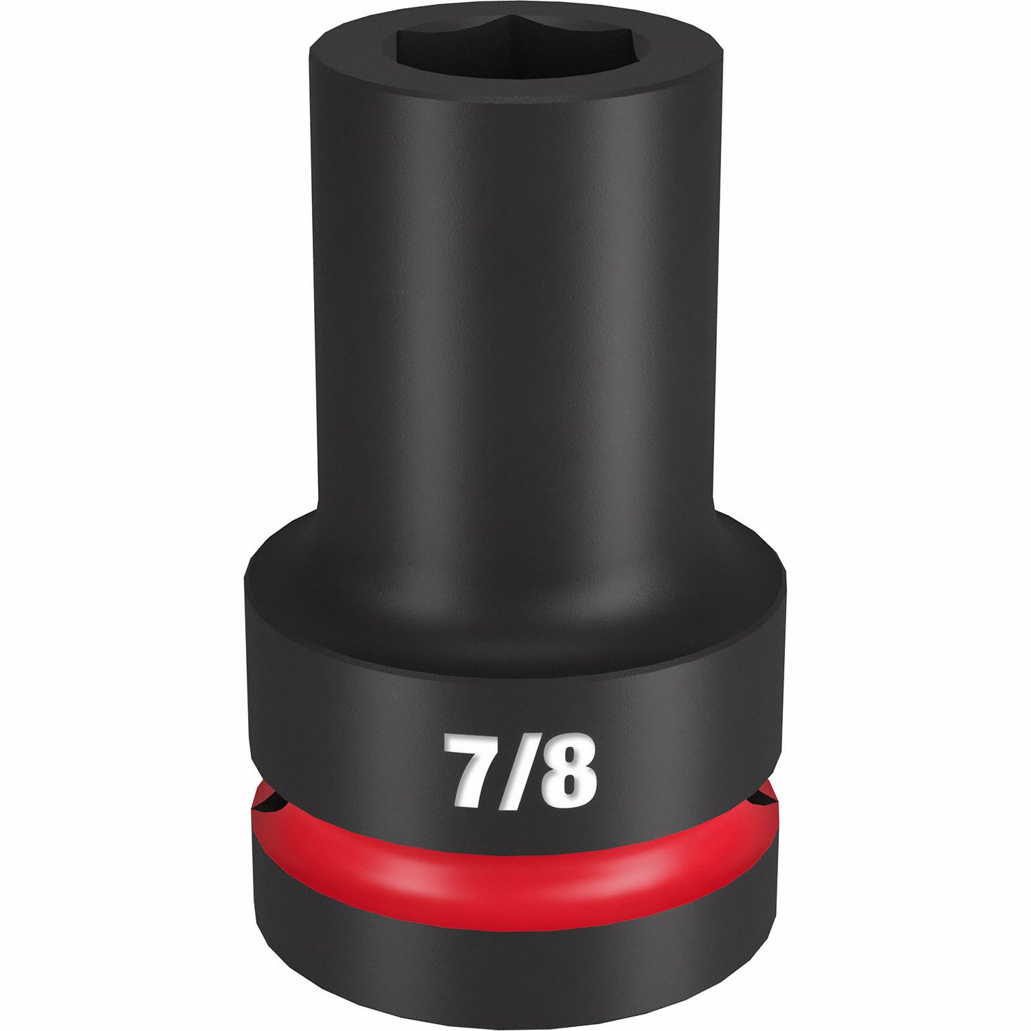 Deep Impact Socket: 1 in Drive Size, SAE, 7/8 in Socket Size, 6-Point, Deep, No Thin Wall