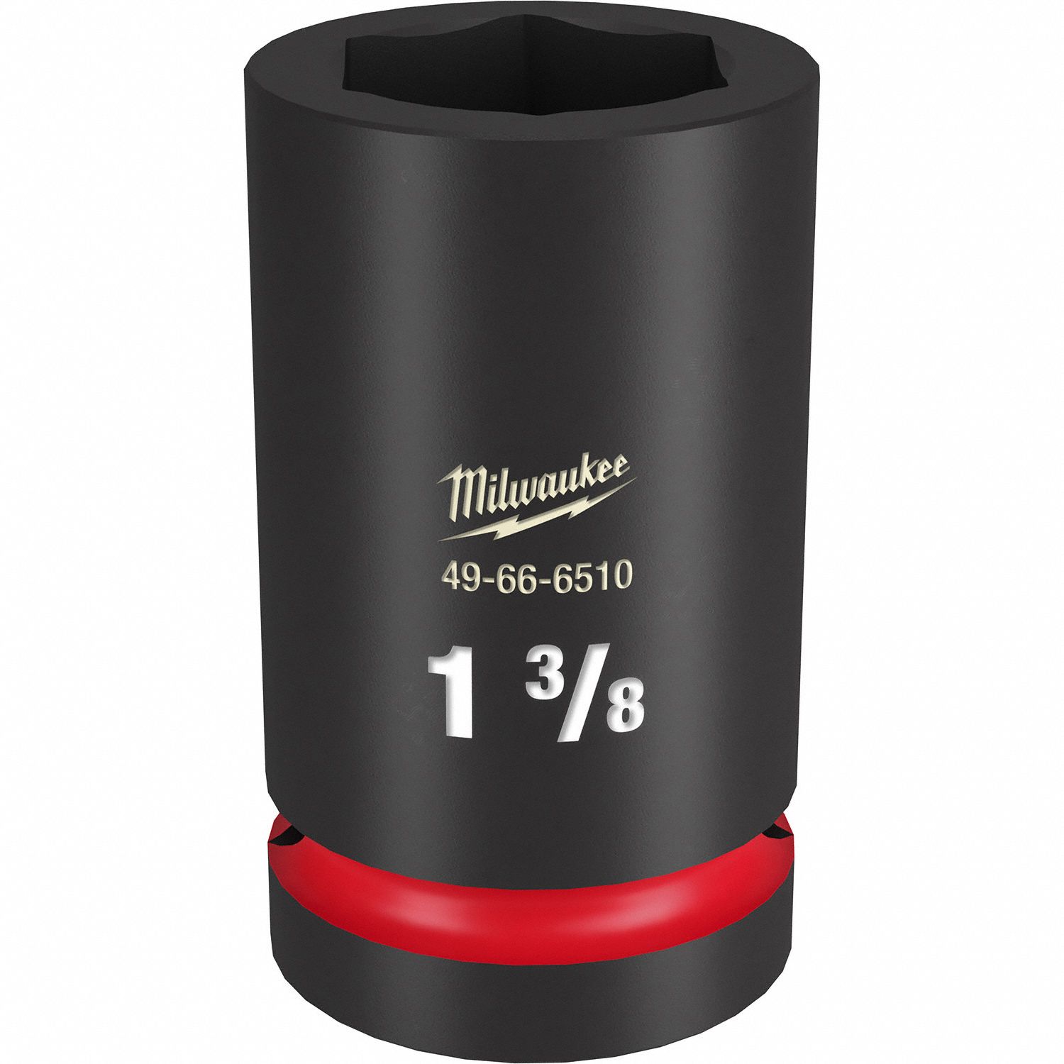 Deep Impact Socket: 1 in Drive Size, SAE, 1 3/8 in Socket Size, 6-Point, Deep, Friction
