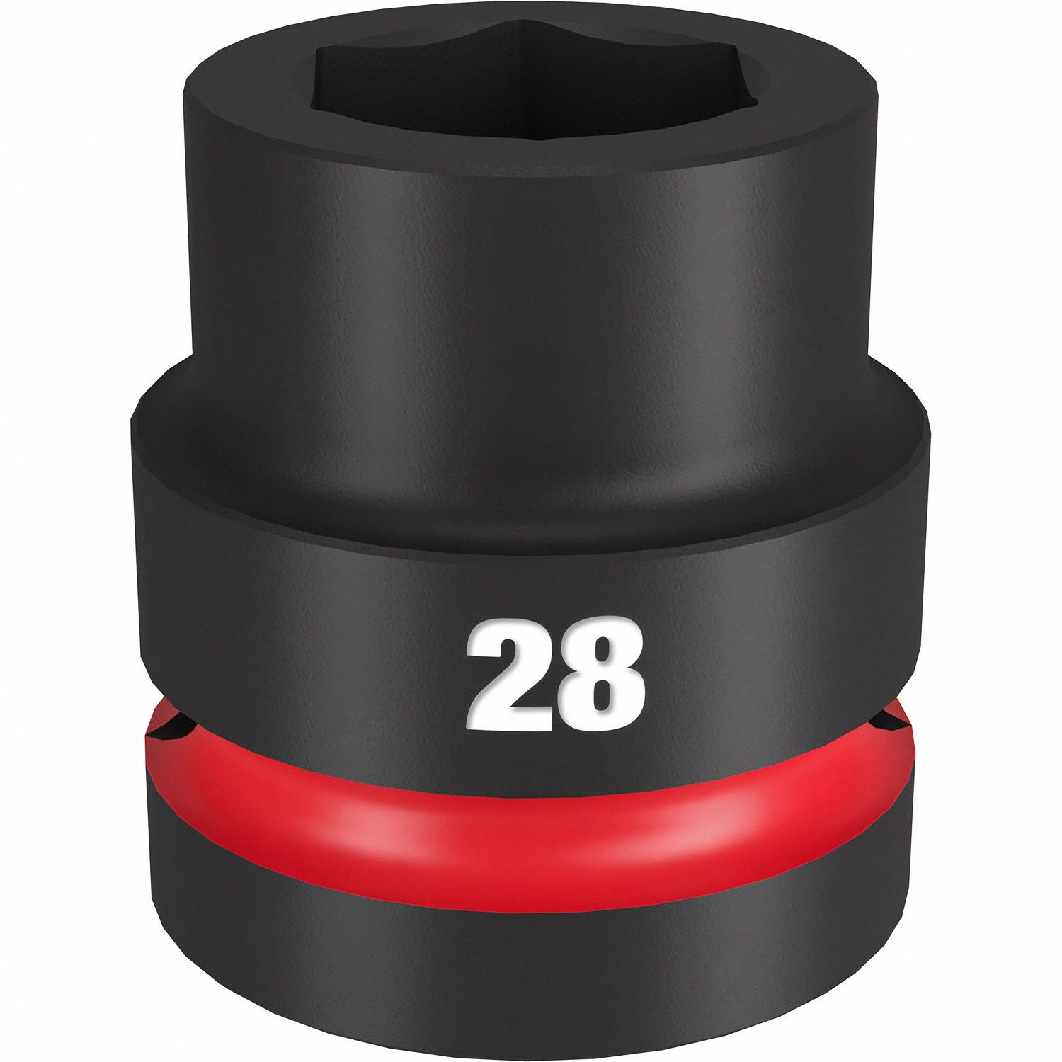 Standard Impact Socket: 1 in Drive Size, Metric, 28 mm Socket Size, 6-Point, Std, Friction