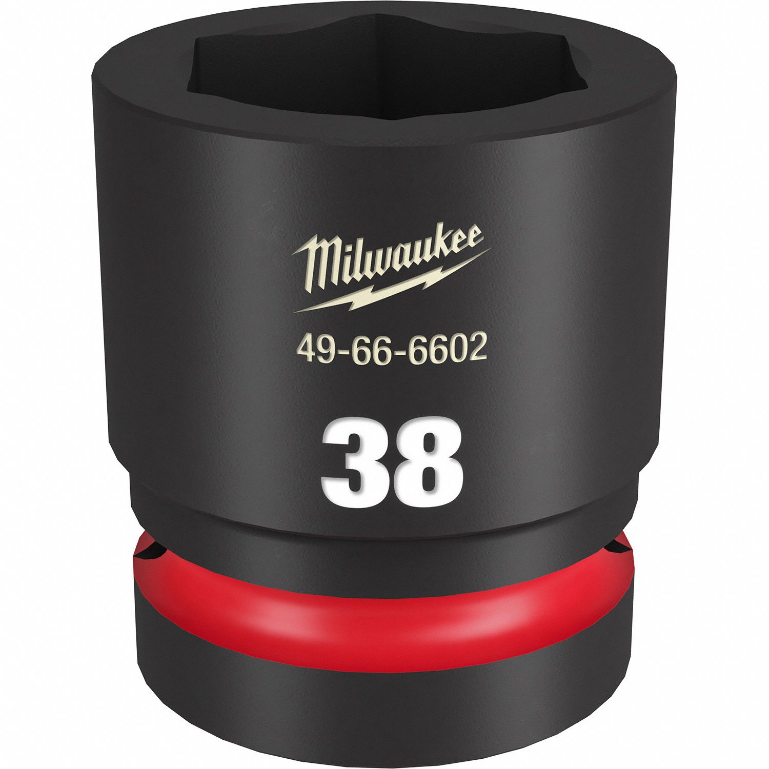 MILWAUKEE, 1 in Drive Size, 38 mm Socket Size, Standard Impact Socket