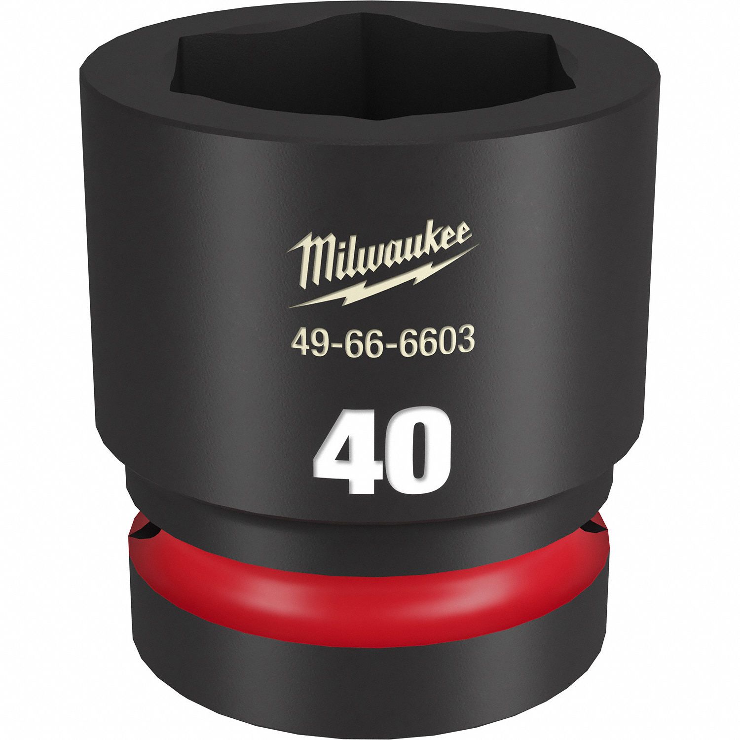 MILWAUKEE, 1 in Drive Size, 40 mm Socket Size, Standard Impact Socket
