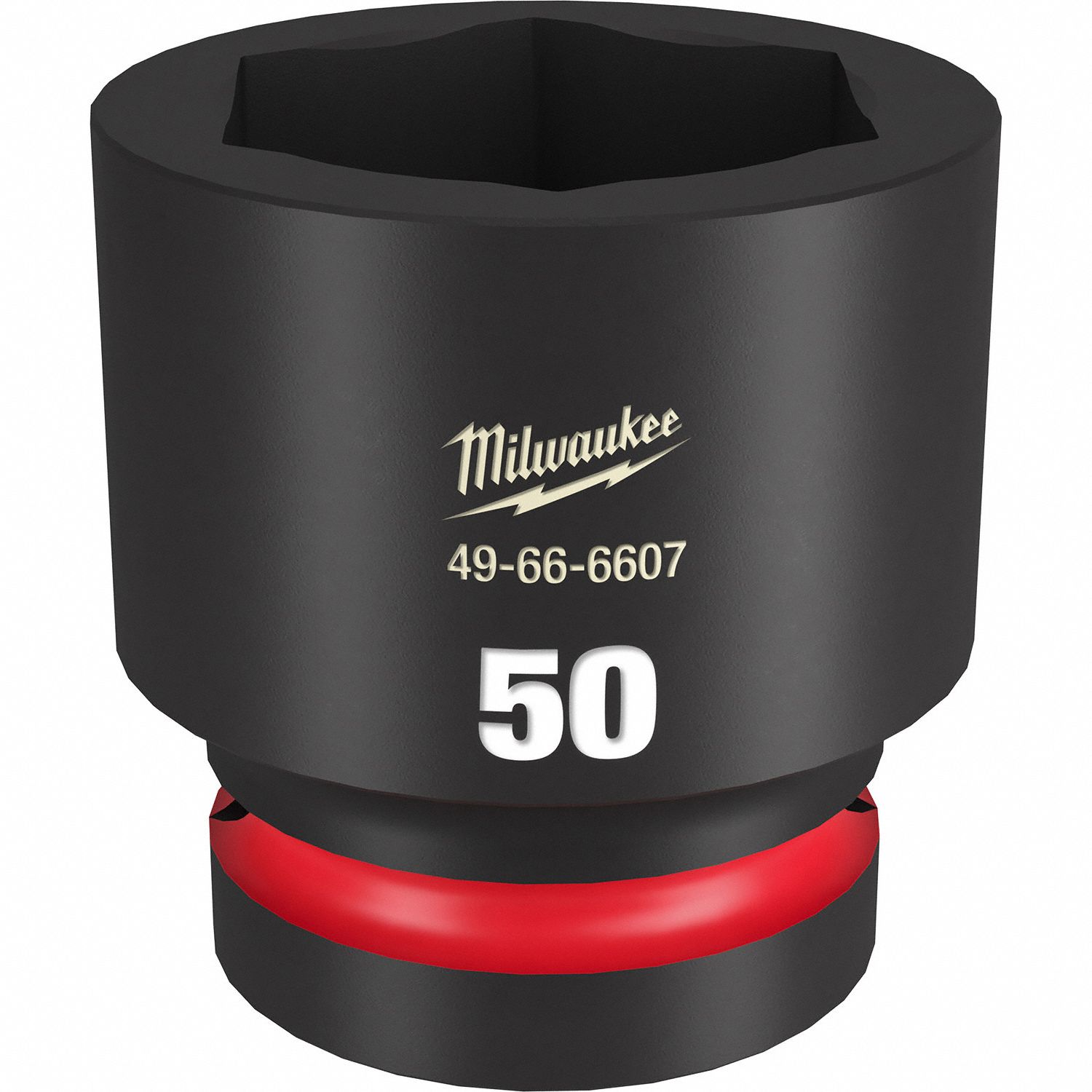 Standard Impact Socket: 1 in Drive Size, Metric, 50 mm Socket Size, 6-Point, Std, Friction