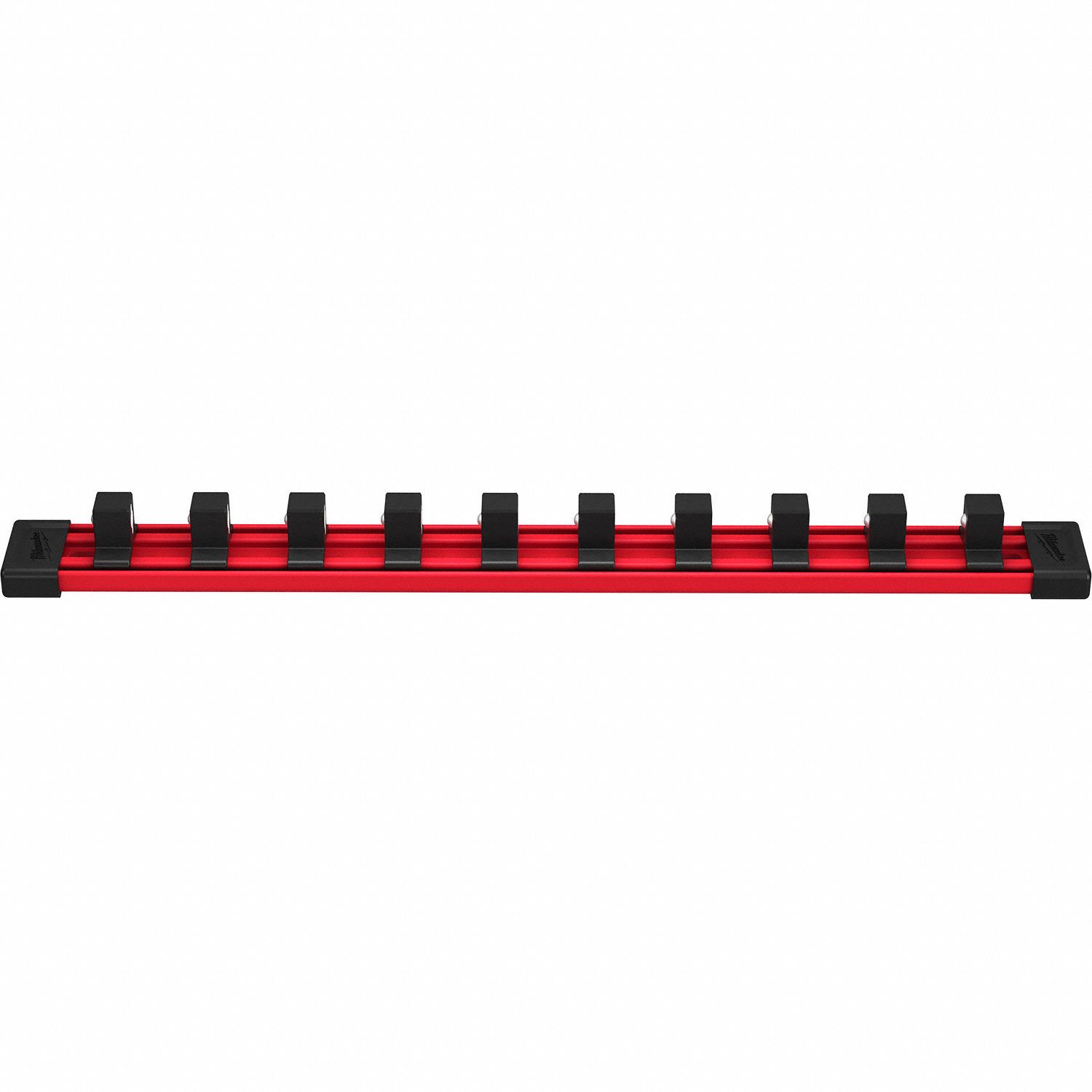 MILWAUKEE, Black/Red, 1 7/16 in Overall Wd, Socket Rail - 61DN76|49-66 ...