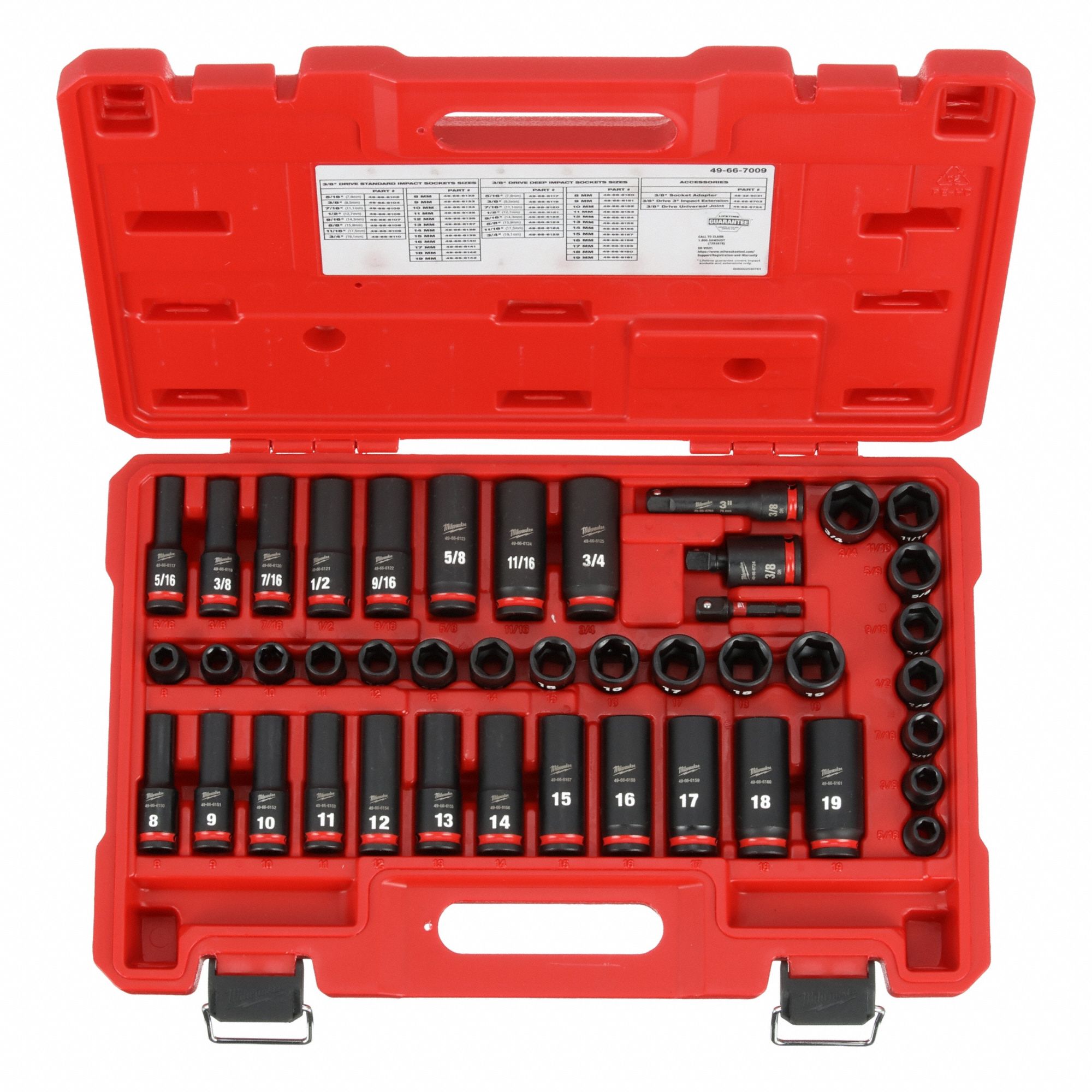 ENS DOUILLES,ACR,43PC,ENT 3/8PO,SAE/MTRQ