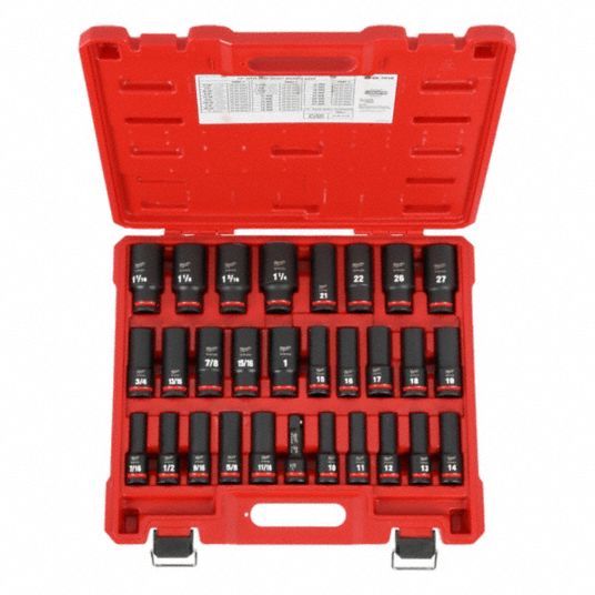 MILWAUKEE, 1/2 in Drive Size, Small Set (0-50 pieces) Set Size